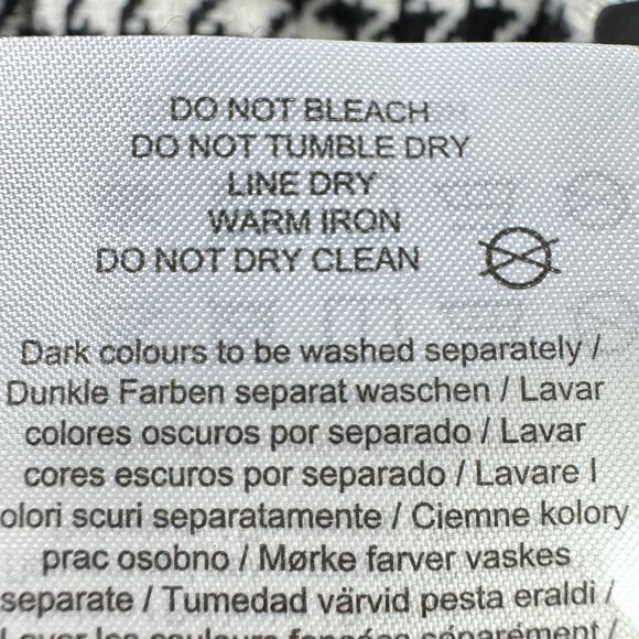 Vero Moda Womens Harper High Rise Skirt Size 2 Mini Straight Houndstooth Black - Picture 8 of 10